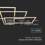 LED Осветител 47W За Таван (L90xW67x9см) 3000K Черно Тяло