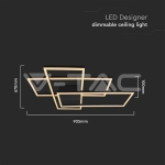 LED Осветител 47W За Таван (L90xW67x9см) 3000K Черно Тяло