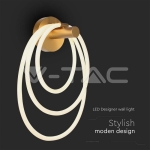 LED Осветител 37W За Стена 3000K Злато