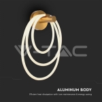 LED Осветител 37W За Стена 3000K Злато