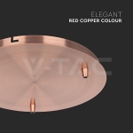 Основа Стомана D300*H25mm 3 Отвора Червена Мед