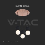 Основа Стомана D300*H25mm 3 Отвора Червена Мед