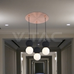 Основа Стомана D300*H25mm 3 Отвора Червена Мед