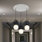 Основа Стомана D300*H25mm 3 Отвора Бял Мат