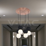 Основа Стомана D300*H25mm 5 Отвора Червена Мед