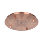 Основа Стомана D300*H25mm 5 Отвора Червена Мед