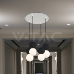 Основа Стомана D300*H25mm 5 Отвора Бял Мат