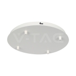 Основа Стомана D300*H25mm 5 Отвора Бял Мат