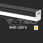 40W LED Линейно Тяло Черно Тяло 4000K