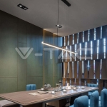 40W LED Линейно Тяло Черно Тяло 4000K