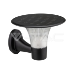 15W LED Соларна Стенна Лампа  6000K+4000K  Черна