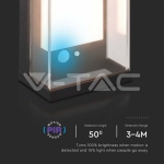 1W Градински Аплик Черен 3000К IP65