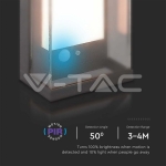 1W Градински Аплик Сив 3000К IP65