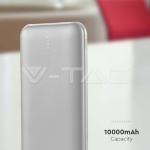 10000mah Външна Батерия 2A 30см Тип C Кабел Сребристо