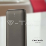 10000mah Външна Батерия 2A 30см Тип C Кабел Сиво