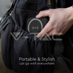 10000mah Магнитна Безжична Външна Батерия с Метален Ринг Черно