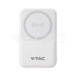 10000mah Магнитна Безжична Външна Батерия с Метален Ринг Бяло