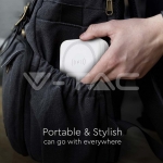 10000mah Магнитна Безжична Външна Батерия с Метален Ринг Бяло