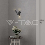 2x2.6W Стенен Спот Черен 4000К IP44