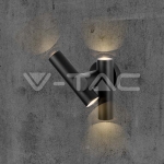 2x2.6W Стенен Спот Черен 4000К IP44