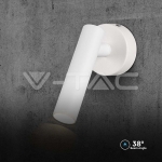 2W LED Стенен Аплик Хотел Кръг 4000K Бяло Тяло