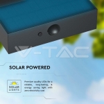 3W LED Соларна Стенна Лампа със Сензор 4000K+3000K Черна