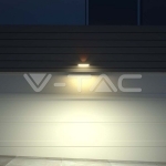 3W LED Соларна Стенна Лампа със Сензор 4000K+3000K Черна