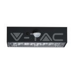 3W LED Соларна Стенна Лампа със Сензор 4000K+3000K Черна