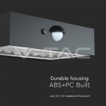 3W LED Соларна Стенна Лампа със Сензор 4000K+3000K Черна