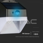 2W LED Соларна Стенна Лампа със Сензор 4000K Черно-Бяла