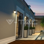 2W LED Соларна Стенна Лампа със Сензор 4000K Черно-Бяла