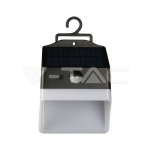 2W LED Соларна Стенна Лампа със Сензор 4000K Черно-Бяла