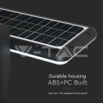 15W LED Соларна Стенна Лампа LiFePO4 Батерия 3.2V 6000mA CCT: 6000K+4000K Черна