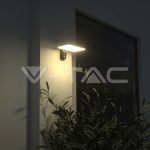 15W LED Соларна Стенна Лампа LiFePO4 Батерия 3.2V 6000mA CCT: 6000K+4000K Черна