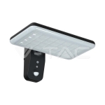 15W LED Соларна Стенна Лампа LiFePO4 Батерия 3.2V 6000mA CCT: 6000K+4000K Черна