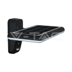 15W LED Соларна Стенна Лампа LiFePO4 Батерия 3.2V 6000mA CCT: 6000K+4000K Черна