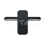 15W LED Соларна Стенна Лампа LiFePO4 Батерия 3.2V 6000mA CCT: 6000K+4000K Черна