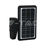 15W LED Соларна Стенна Лампа LiFePO4 Батерия 3.2V 6000mA CCT: 6000K+4000K Черна