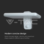 15W LED Соларна Стенна Лампа LiFePO4 Батерия 3.2V 6000mA CCT: 6000K+4000K Бяла