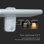 15W LED Соларна Стенна Лампа LiFePO4 Батерия 3.2V 6000mA CCT: 6000K+4000K Бяла