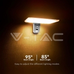 15W LED Соларна Стенна Лампа LiFePO4 Батерия 3.2V 6000mA CCT: 6000K+4000K Бяла