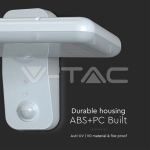 15W LED Соларна Стенна Лампа LiFePO4 Батерия 3.2V 6000mA CCT: 6000K+4000K Бяла