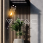 Градинска Стенна Лампа E27 Черно Тяло IP44