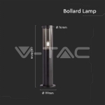 Градинска Наземна Лампа E27 Черно Тяло IP44