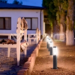 Градинска Наземна Лампа E27 Черно Тяло IP44