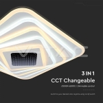 150W LED Осветител За Таван (50*50*7CM) CCT: 3000K+6000K Димираща + Дистанционно