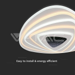 120W LED Осветител За Таван (51*50*7CM) CCT: 3000K+6000K Димираща + Дистанционно