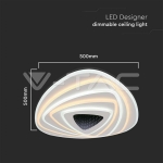 120W LED Осветител За Таван (51*50*7CM) CCT: 3000K+6000K Димираща + Дистанционно