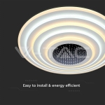 125W LED Осветител За Таван (D50*7CM) CCT: 3000K+6000K Димираща + Дистанционно