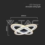 130W LED Осветител За Таван (50*50*5CM) CCT: 3000K+6000K Димираща + Дистанционно
